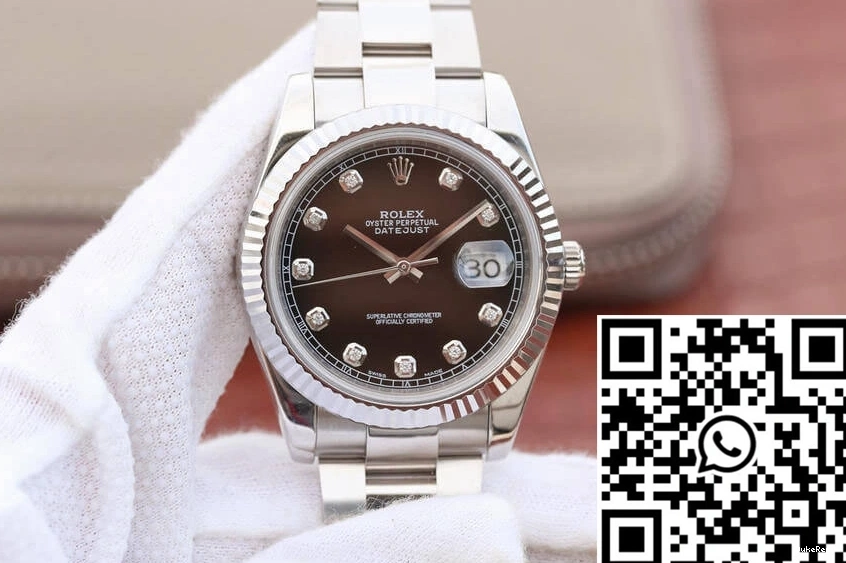 Black Rolex Datejust Factory EW Dial M126334-0011 0126